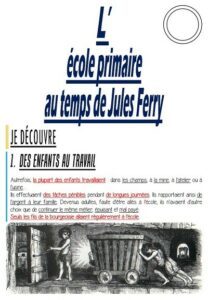L'école primaire au temps de Jules Ferry