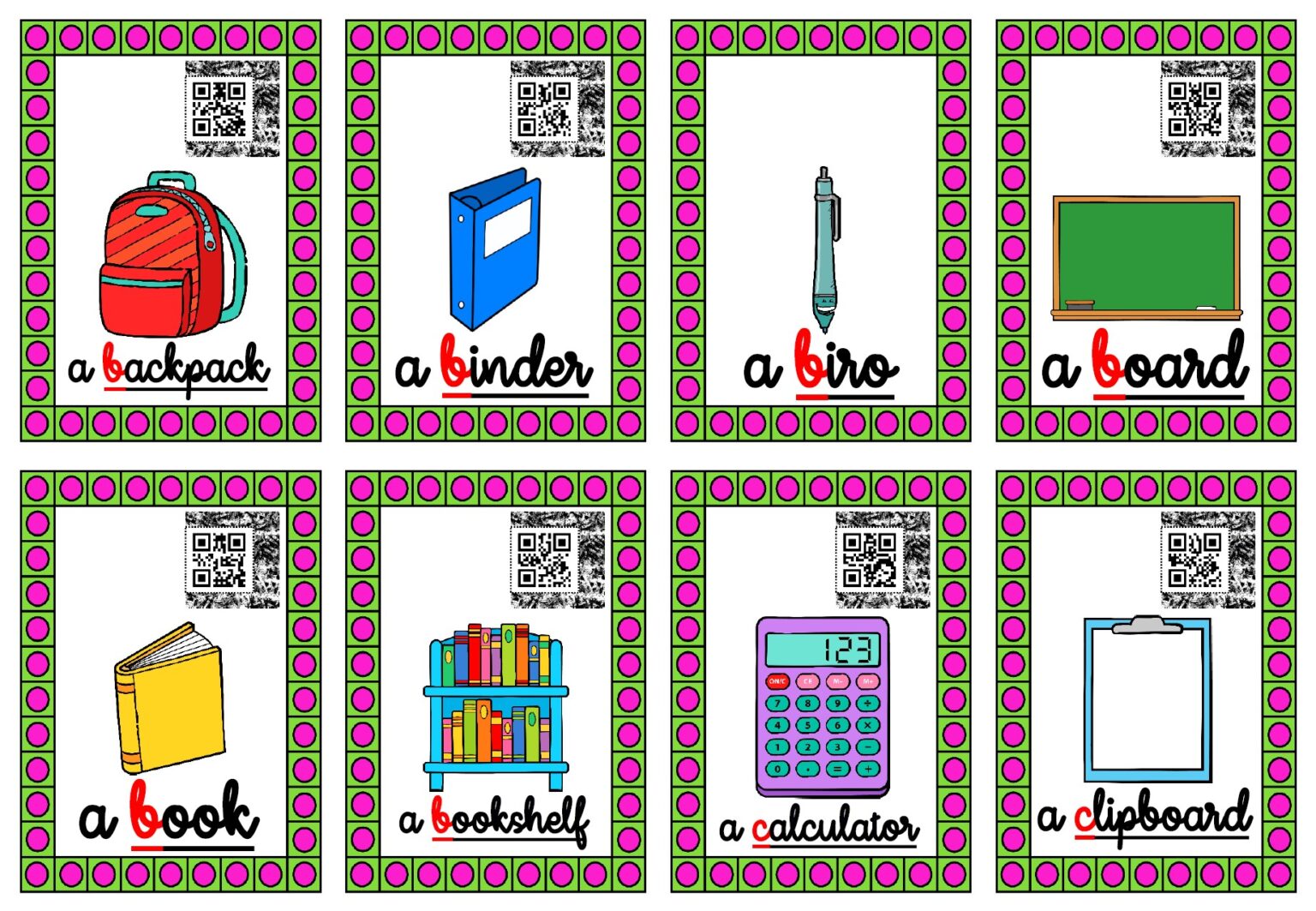 Fournitures Scolaires En Anglais Exercices Pdf Cycle 3-Anglais-Les fournitures scolaires - laclassebleue, site de