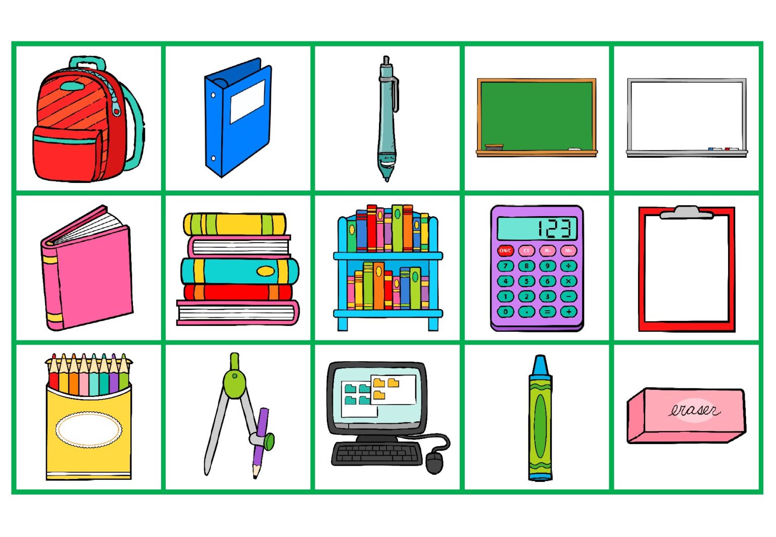 Fournitures Scolaires En Anglais Exercices Pdf Cycle 3-Anglais-Les fournitures scolaires - laclassebleue, site de